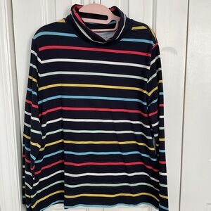 Talbots Multicolor Striped Turtleneck Sweater